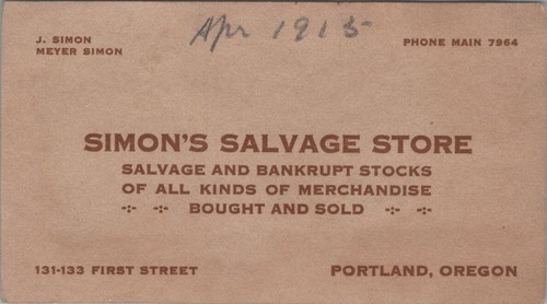 Simon salvage store - simon's,