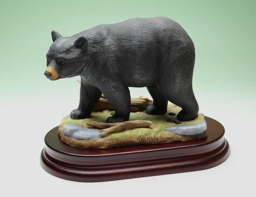 Black bear porcelain - porcelain, figurine